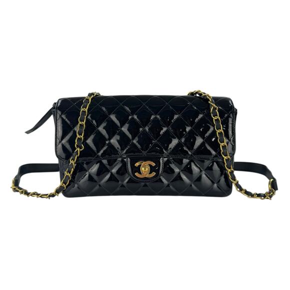 Chanel Vintage Patent Leather Matelasse Chain Backpack main image 11